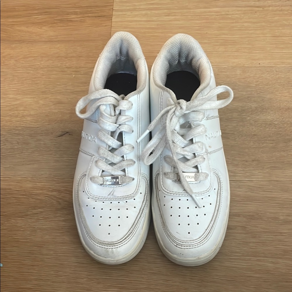 Nautica White Lace-Up Sneakers